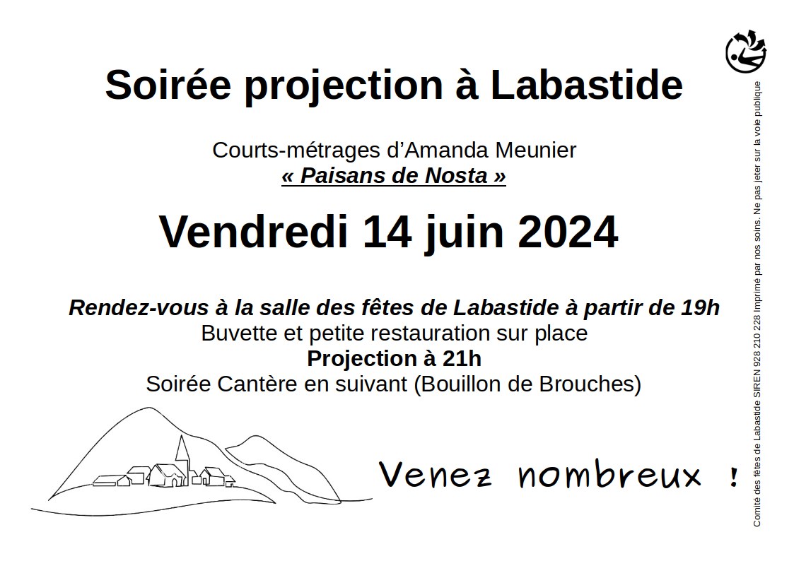 Flyer de la soirée projection 2024